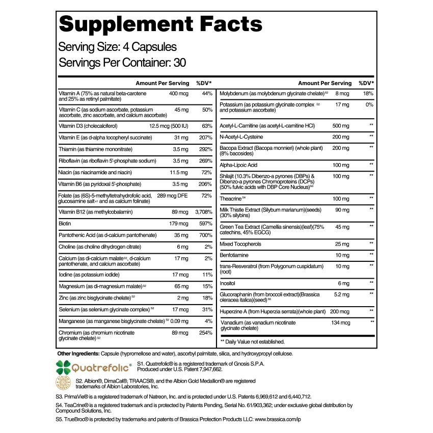 Nutri Essence with Performance Supplement Facts